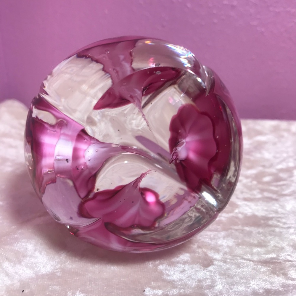 Fratelli Toso Italian Glass Trumpet Flower Paperweight Office Murano Ventian EUC - Picture 5 of 7